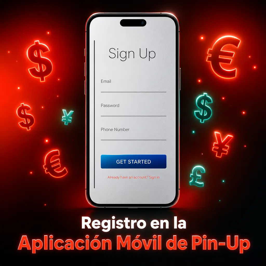 Registro en la aplicación móvil de Pin-Up